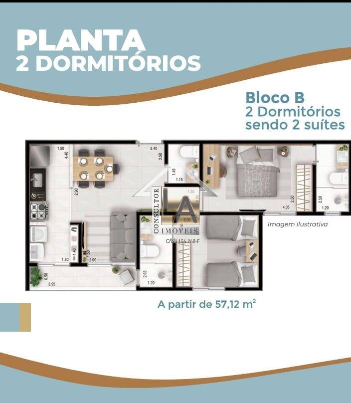 Apartamento, 2 quartos, 57 m² - Foto 4
