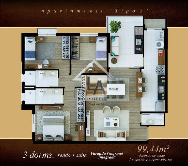 Apartamento, 3 quartos, 99 m² - Foto 13
